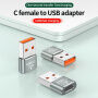 Audio, nabíjacia a dátová redukcia - USB-C na USB-A - sivá