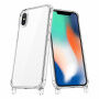 Transparentný kryt s úchytmi na šnúrku pre iPhone X / XS - číry