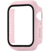 Matné púzdro s tvrdeným sklom pre Apple Watch 45mm - svetloružové