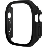 Matné púzdro s tvrdeným sklom pre Apple Watch Ultra 49mm - čierne