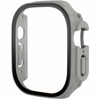 Matné púzdro s tvrdeným sklom pre Apple Watch Ultra 49mm - sivé