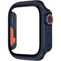 Puzdro v štýle Watch Ultra s tvrdeným sklom pre Apple Watch 40 mm - tmavomodré
