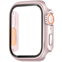 Púzdro v štýle Watch Ultra s tvrdeným sklom pre Apple Watch 45mm - ružové