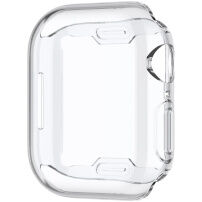Lesklé púzdro z mäkkého plastu s ochranou displeja pre Apple Watch 41mm - číre