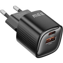 Toocki TC22332 GaN mini rýchlonabíjací adaptér s portmi USB-C / USB-A - 33W - čierny