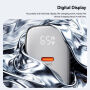 ESSAGER ES-CD64 GaN rýchlonabíjací adaptér s displejom a portmi 2x USB-C / USB-A - 65W - biely