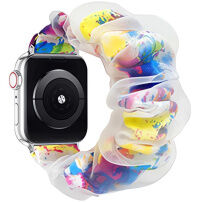 xDfind remienok v štýle gumičky so vzorom pre Apple Watch 42mm / 41mm / 40mm / 38mm - dúhový