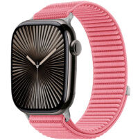 xDfind nylonový remienok so zapínaním na suchý zips pre Apple Watch 42mm / 41mm / 40mm / 38mm - ružový