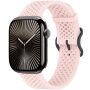 xDfind dierovaný silikónový remienok pre Apple Watch 42mm / 41mm / 40mm / 38mm - ružový