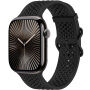 xDfind dierovaný silikónový remienok pre Apple Watch Ultra 49mm / 46mm / 45mm / 44mm / 42mm - čierny