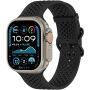 xDfind dierovaný silikónový remienok pre Apple Watch Ultra 49mm / 46mm / 45mm / 44mm / 42mm - čierny