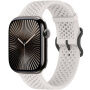 xDfind dierovaný silikónový remienok pre Apple Watch Ultra 49mm / 46mm / 45mm / 44mm / 42mm - béžový