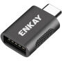 ENKAY ENK-AT131 dátová redukcia - USB-A na USB-C - tmavosivá