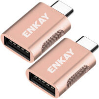ENKAY ENK-AT131 dátová redukcia - USB-A na USB-C - 2 ks - ružovozlatá