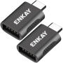 ENKAY ENK-AT131 dátová redukcia - USB-A na USB-C - 2 ks - tmavosivá