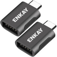 ENKAY ENK-AT131 dátová redukcia - USB-A na USB-C - 2 ks - tmavosivá