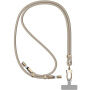 WEKOME WDC-70 2v1 opletaný nabíjací a dátový kábel a šnúrka - USB-C na USB-C - 1,6 m - béžový