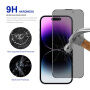 Rurihai tvrdené Anti-Spy sklo s čiernym rámčekom pre iPhone 14 Pro Max