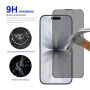 Rurihai tvrdené Anti-Spy sklo s čiernym rámčekom pre iPhone 16 Pro / 17