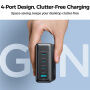 JOYROOM JR-TG11 GaN sada adaptéra s portmi 3x USB-C / USB-A a kábla USB-C na USB-C - 100W - 2 m - čierna