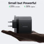 JOYROOM JR-TG11 GaN sada adaptéra s portmi 3x USB-C / USB-A a kábla USB-C na USB-C - 100W - 2 m - čierna