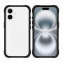 Ochranný silikónový rámček pre iPhone 16 - čierny