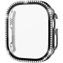 xDfind púzdro posiate kamienkami s tvrdeným sklom pre Apple Watch Ultra 49mm - čierne