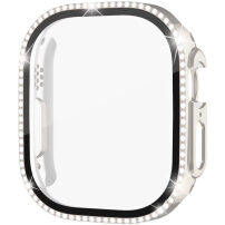 xDfind púzdro posiate kamienkami s tvrdeným sklom pre Apple Watch Ultra 49mm - starlight