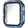 xDfind púzdro posiate kamienkami s tvrdeným sklom pre Apple Watch 46mm - tmavomodré