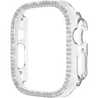 xDfind lesklé púzdro posiate kamienkami pre Apple Watch Ultra 49mm - číre