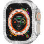 xDfind metalické púzdro posiate kamienkami pre Apple Watch Ultra 49mm - strieborné
