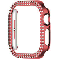 xDfind metalické púzdro posiate kamienkami pre Apple Watch 46mm - červené