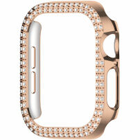 xDfind metalické púzdro posiate kamienkami pre Apple Watch 46mm - ružovozlaté