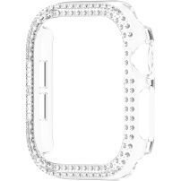 xDfind lesklé púzdro posiate kamienkami pre Apple Watch 46mm - číre