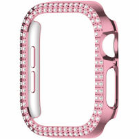 xDfind metalické púzdro posiate kamienkami pre Apple Watch 44mm - ružové