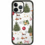 Transparentný kryt s vianočným vzorom pre iPhone 13 Pro Max - zelený