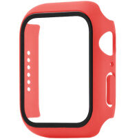 xDfind matné púzdro s tvrdeným sklom pre Apple Watch 44mm - červené