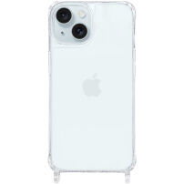Transparentný kryt s úchytmi na šnúrku pre iPhone 15 Plus - číry