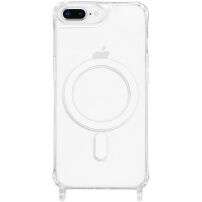 Transparentný kryt s úchytmi na šnúrku a MagSafe pre iPhone 7 Plus / 8 Plus - číry