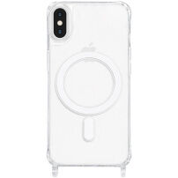 Transparentný kryt s úchytmi na šnúrku a MagSafe pre iPhone XS Max - číry