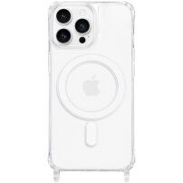 Transparentný kryt s úchytmi pre šnúrku a MagSafe pre iPhone 16 Pro Max - číry