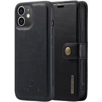 DG.Ming 2v1 odnímateľné flipové púzdro pre iPhone 11 - čierne