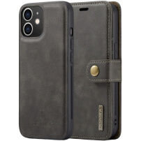 DG.Ming 2v1 odnímateľné flipové púzdro pre iPhone 11 - šedé