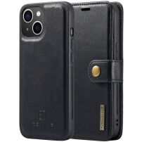 DG.Ming 2v1 odnímateľné flipové púzdro pre iPhone 15 - čierne