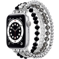 xDfind korálikový remienok pre Apple Watch 42mm / 41mm / 40mm / 38mm - čiernostrieborný