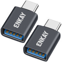ENKAY ENK-AT134 nabíjacia a dátová redukcia - USB-A na USB-C - 2 ks - tmavo sivá