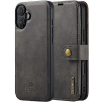 DG.Ming 2v1 odnímateľné flipové púzdro pre iPhone 16 - šedé