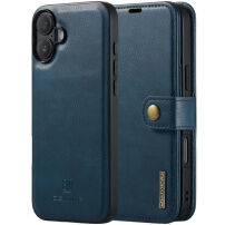 DG.Ming 2v1 odnímateľné flipové púzdro pre iPhone 16 Plus - tmavo modré