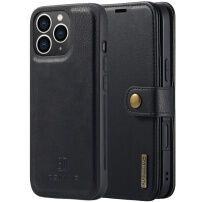DG.Ming 2v1 odnímateľné flipové púzdro pre iPhone 16 Pro Max - čierne