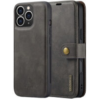 DG.Ming 2v1 odnímateľné flipové púzdro pre iPhone 16 Pro Max - šedé